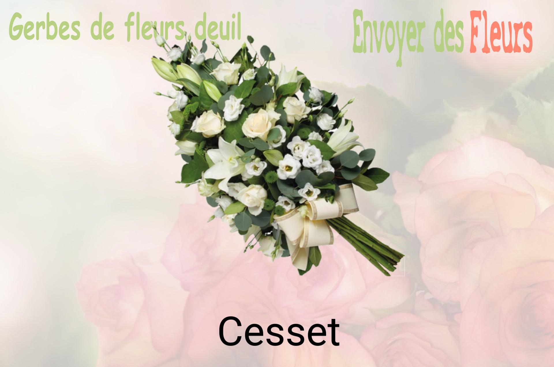 Gerbe de fleurs de deuil livrée à Cesset